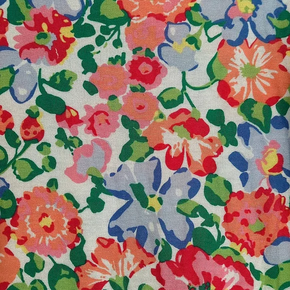 Talbots Floral Chiffon Hem Top Sweater Size Medium 3/4 Sleeve Cotton Rayon Knit - Picture 6 of 6